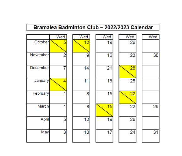 Bramalea Badminton 2022-2023